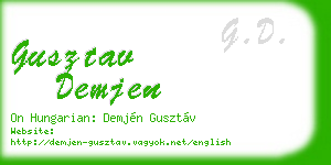 gusztav demjen business card