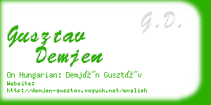 gusztav demjen business card